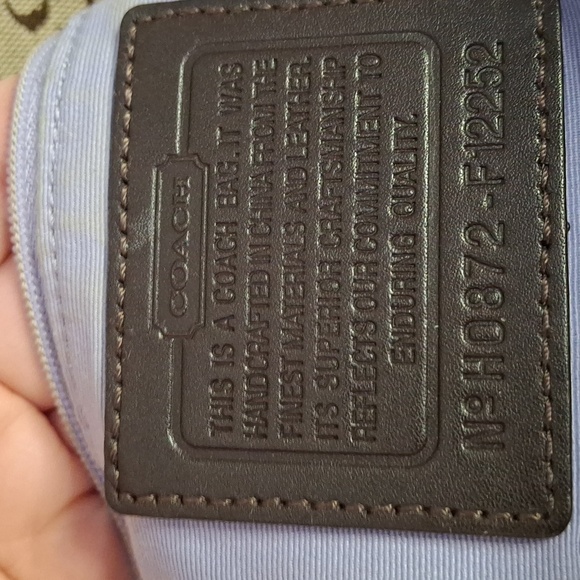 COACH 'TAG DESIGN' TAN BROWN CANVAS MED TOTE 2008 - Picture 6 of 6